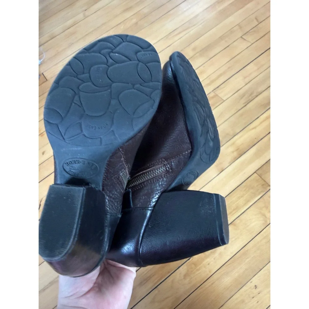 Kork-Ease Anki Leather Ankle Boots Triple belt moto‎ boots black and dark brown